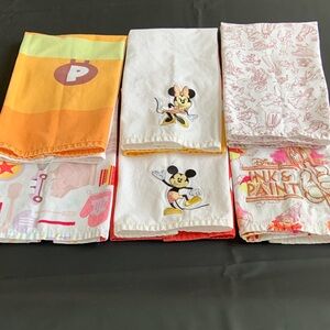 Disney Vintage Kitchen Towel Set Mickey Minnie Ink & Paint Tea Towels Lot of 6